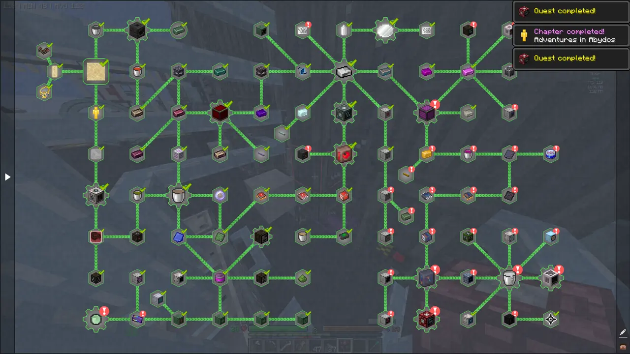 Questbook chapter Adventures in Abydos completed