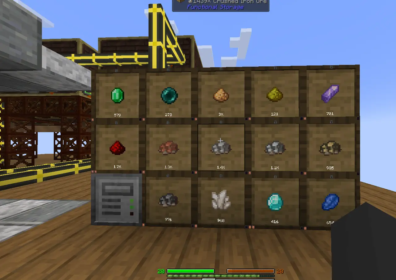 Drawers with various sieved materials