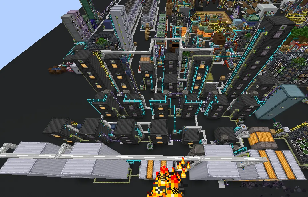 Lots of chemical reactors