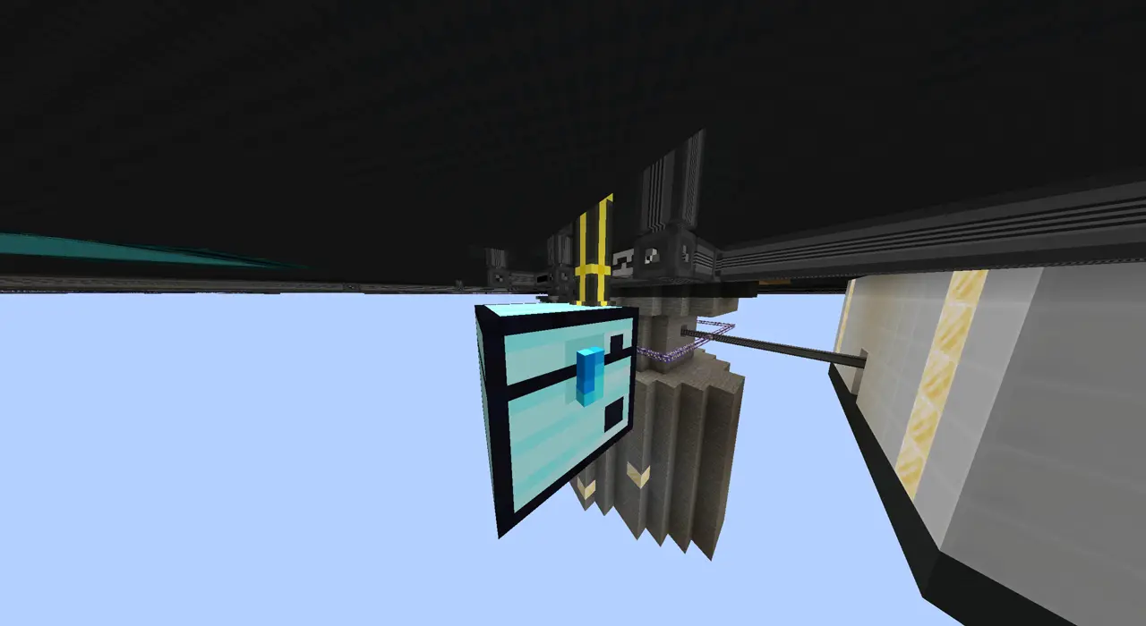 Underside of the terminal, with a colossal chest