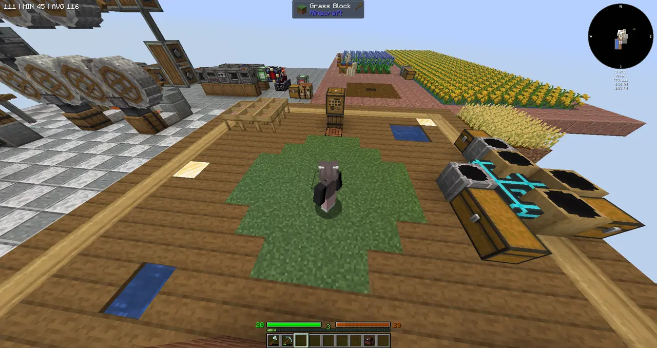 Center shot of the expanded base