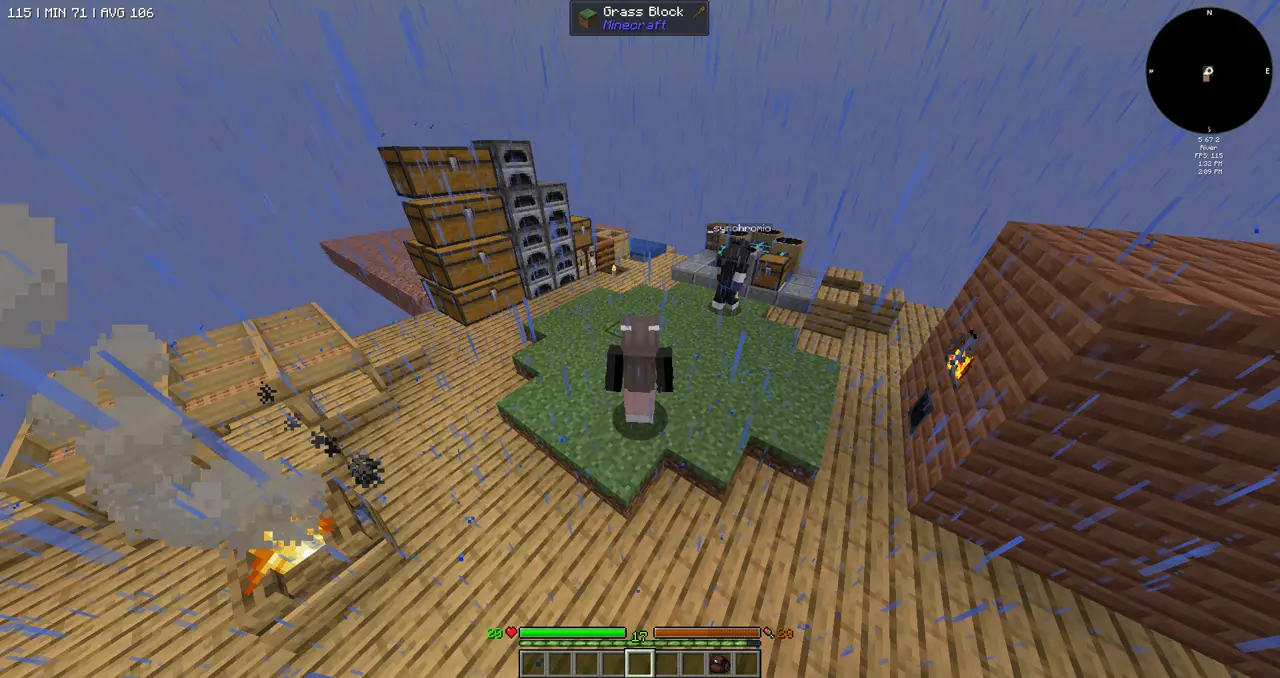 Very small base with sieves and a coke oven